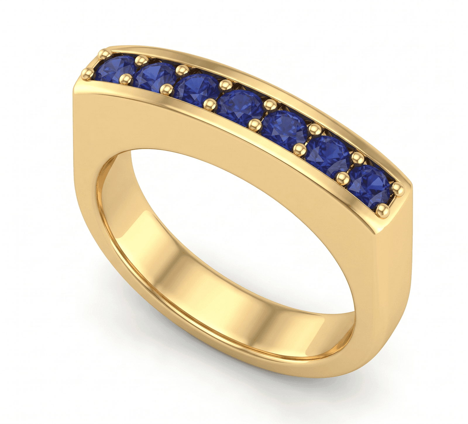 Sapphire Signet Band