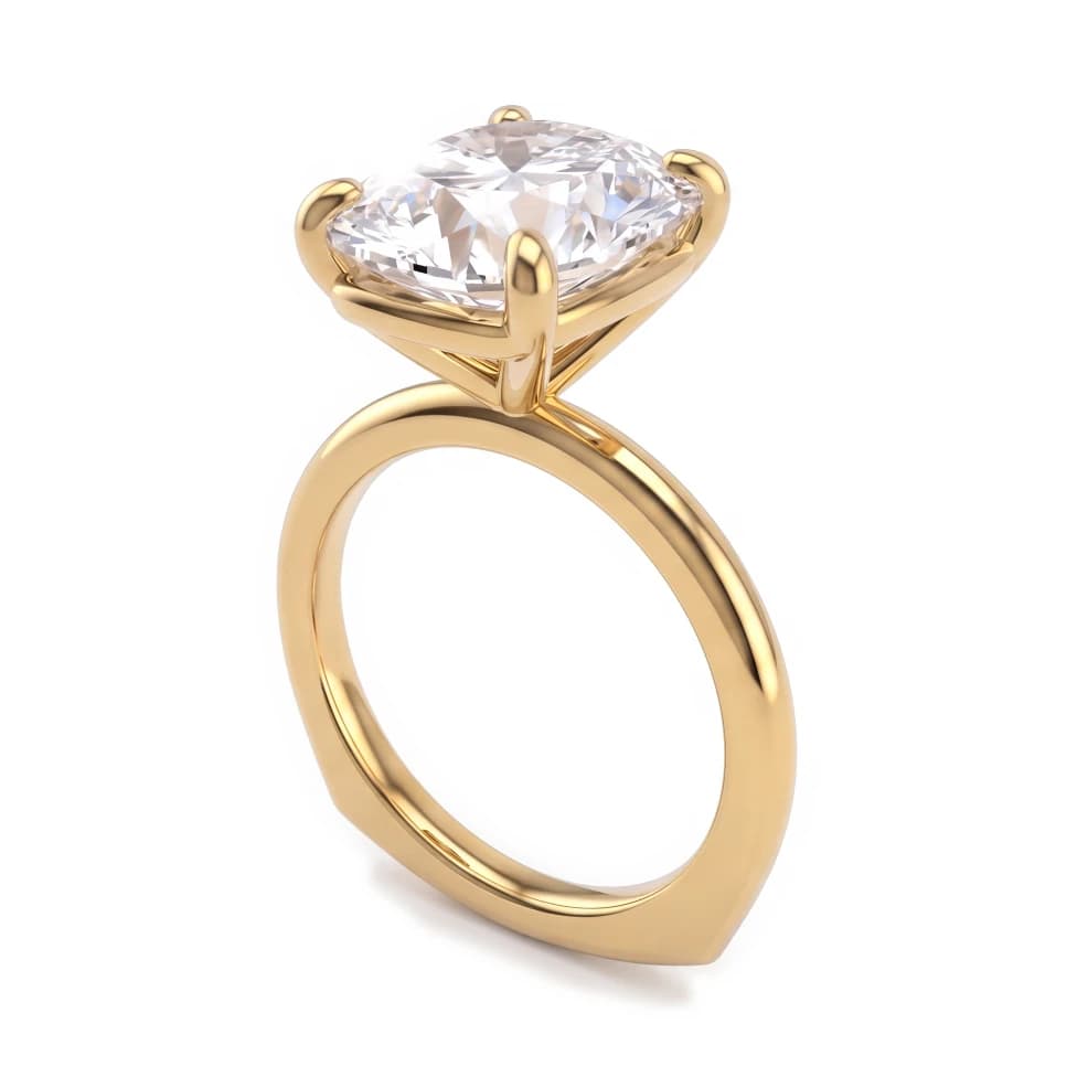AI render of a cushion-cut diamond solitaire